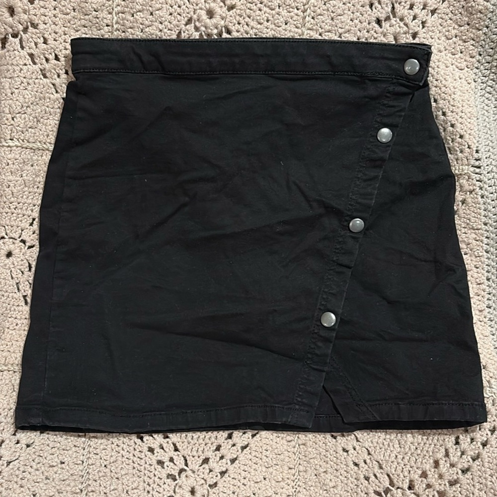 Free people modern button up stretch mini skirt